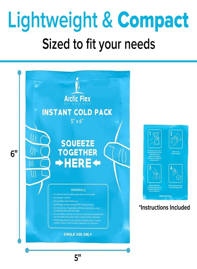 Arctic Flex Instant Ice Cold Pack (5" x 6", 24 Pack) - Portable Disposable Ice Packs for Injuries, Sports, Travel - Bulk Single Use Emergency Quick Cold Compress - First Aid Breakable Cold Treatment - Image 5